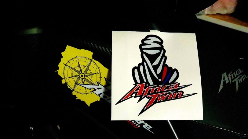 Reflective sticker - Bedouin + Africa Twin - 145 mm x 138 mm 