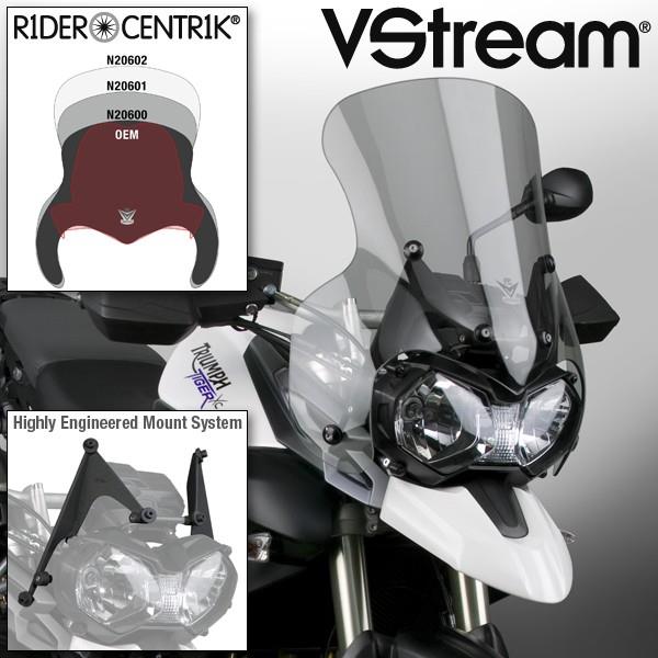 VStream+ Windshield N20601 - National Cycle Triumph Tiger 800 XC 11-